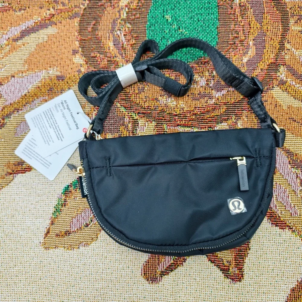 lululemon athletica All Night Festival Bag - Micro 2L - Black/Gold - Picture 1 of 7